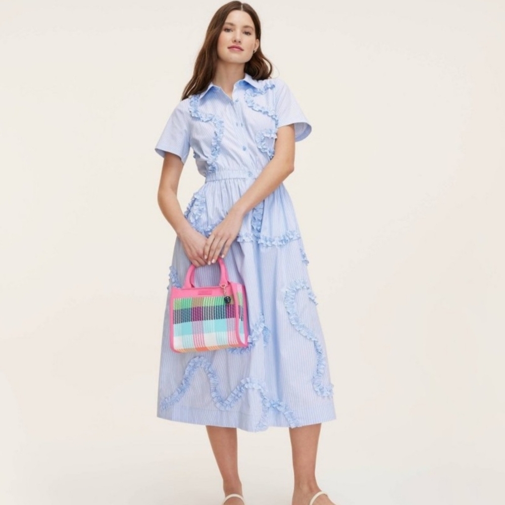 Kate Spade Blue and White Midi Dress